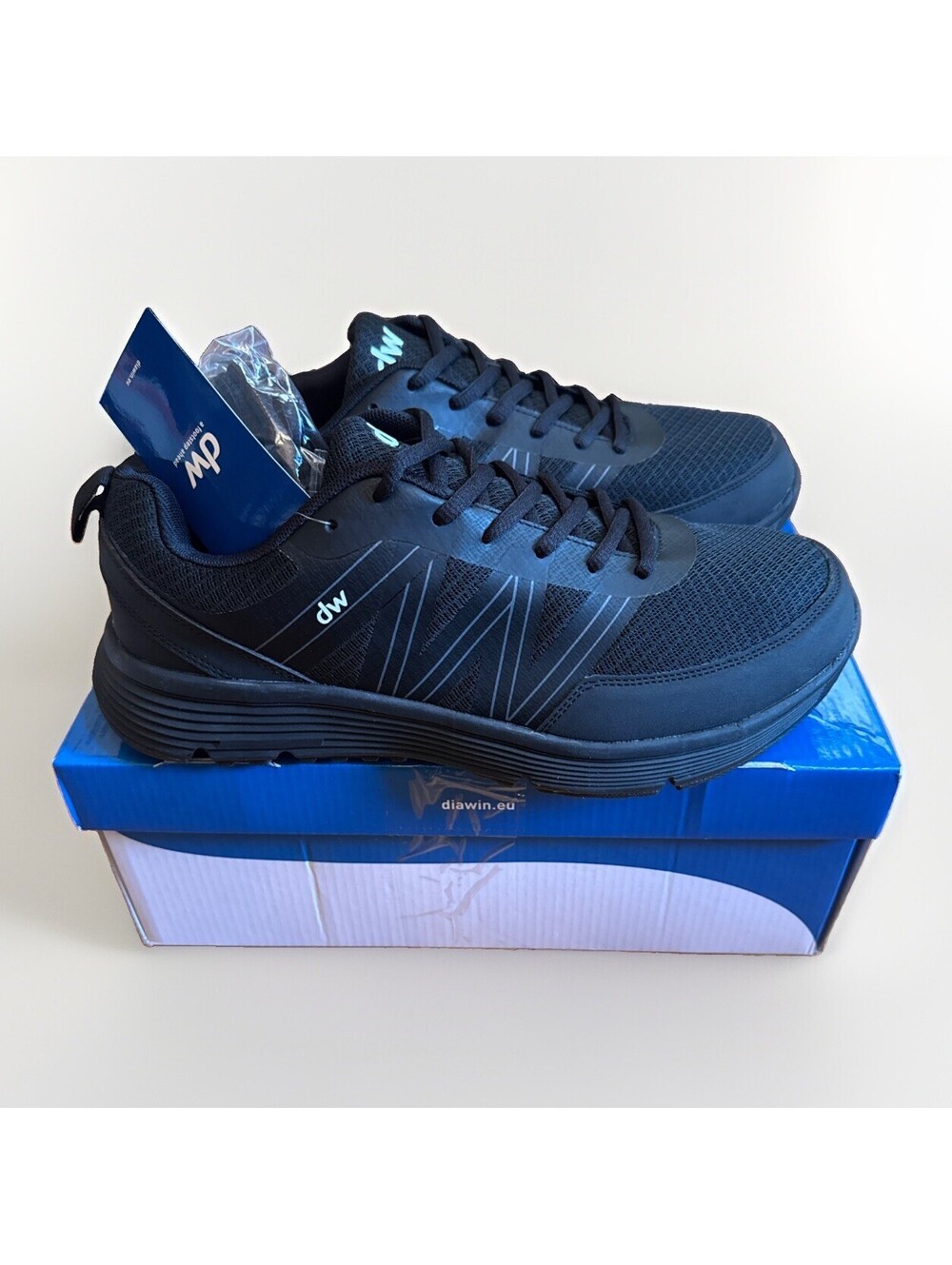 NEW Diawin DW Active Refreshing Black Athletic Comfort Shoes Mens 10 Extra Wide